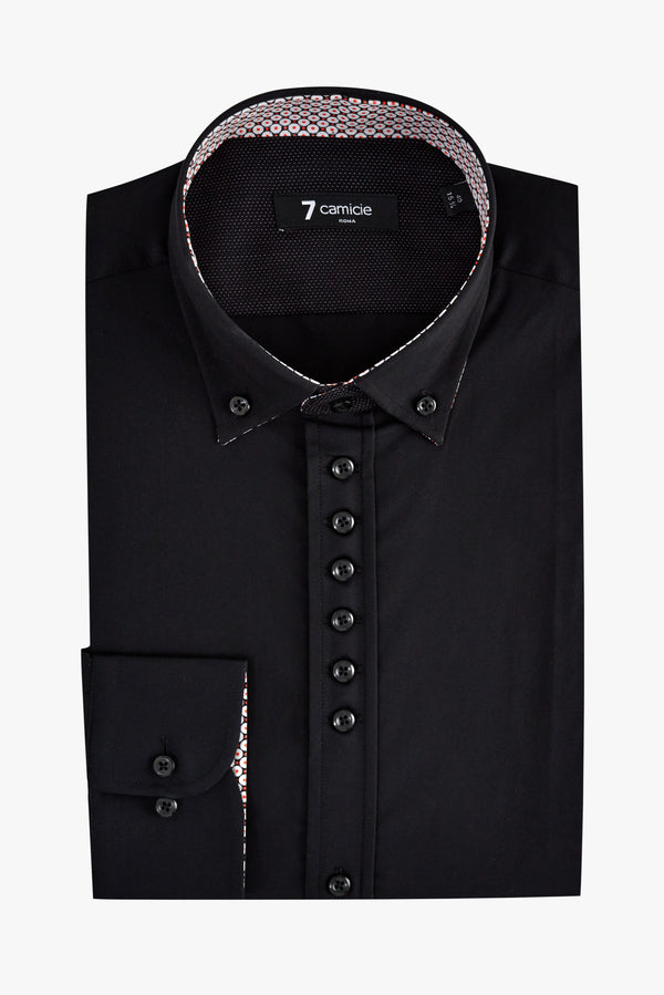 Camisa Hombre Donatello Iconic Popelin Stretch Negro