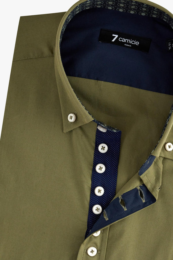 Camisa Hombre Donatello Iconic Popelin Stretch Verde