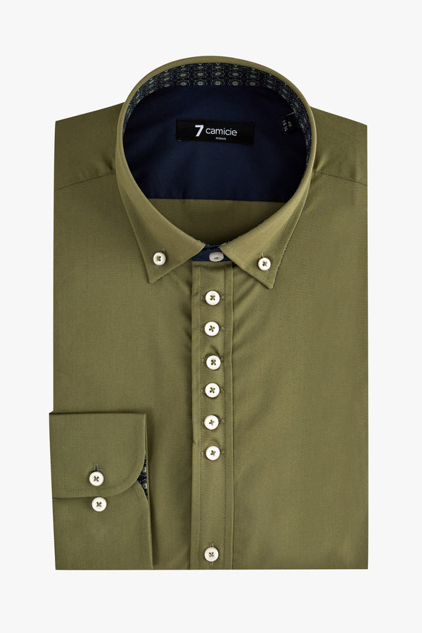 Camisa Hombre Donatello Iconic Popelin Stretch Verde