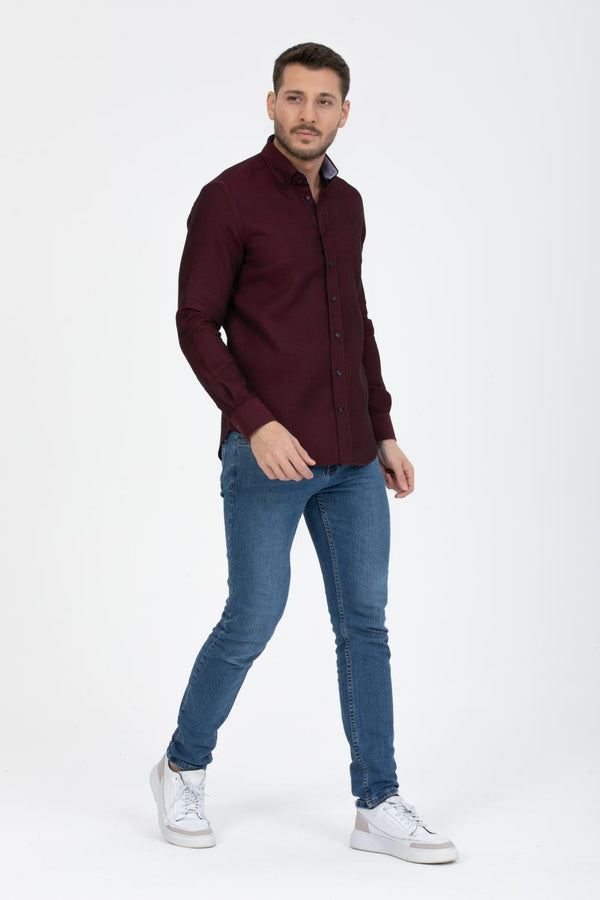 Camicia Uomo Raffaello Iconic Armaturato Rosso Nero