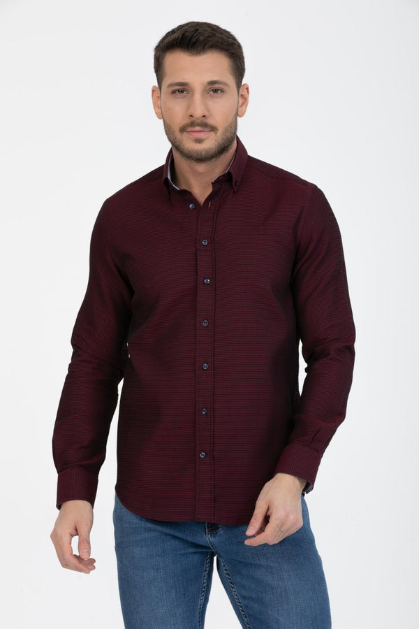 Camicia Uomo Raffaello Iconic Armaturato Rosso Nero
