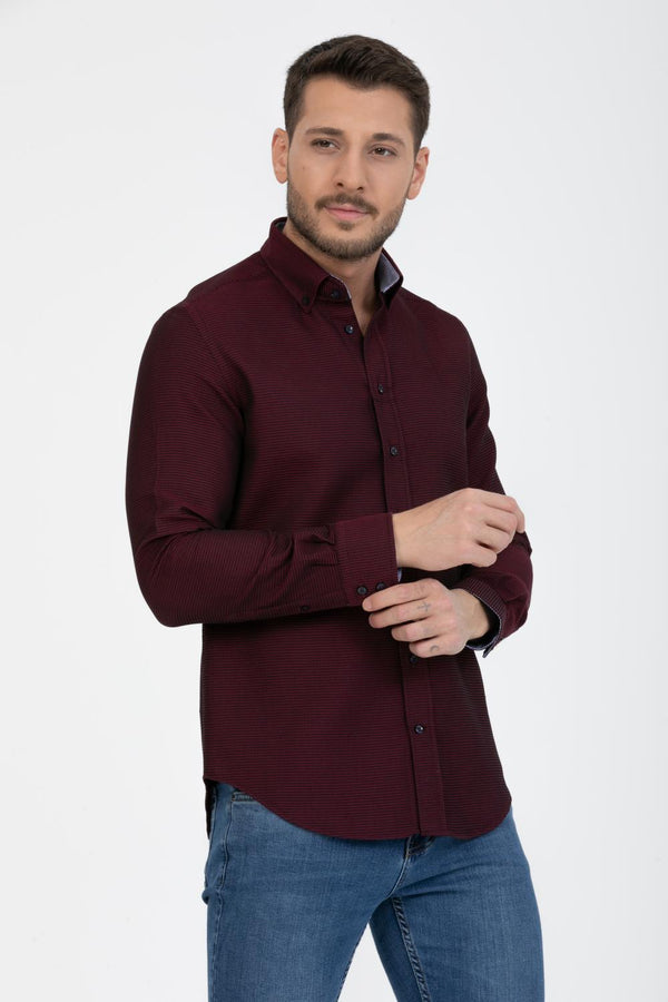 Camicia Uomo Raffaello Iconic Armaturato Rosso Nero