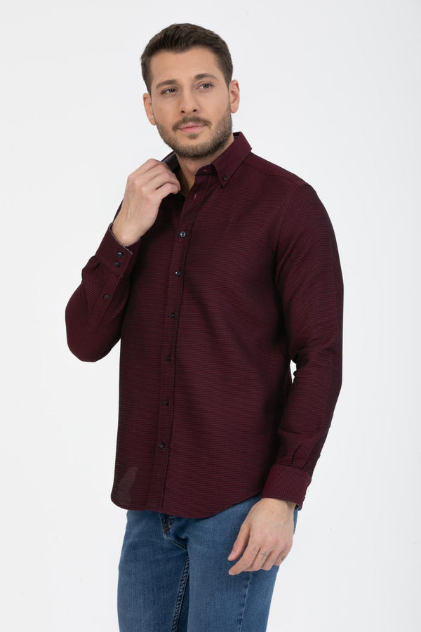 Camicia Uomo Raffaello Iconic Armaturato Rosso Nero