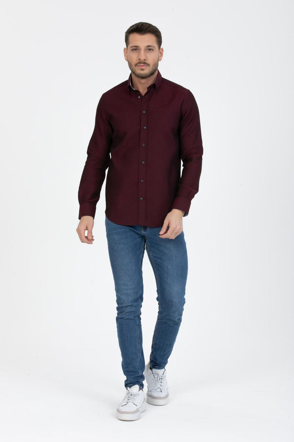 Camicia Uomo Raffaello Iconic Armaturato Rosso Nero