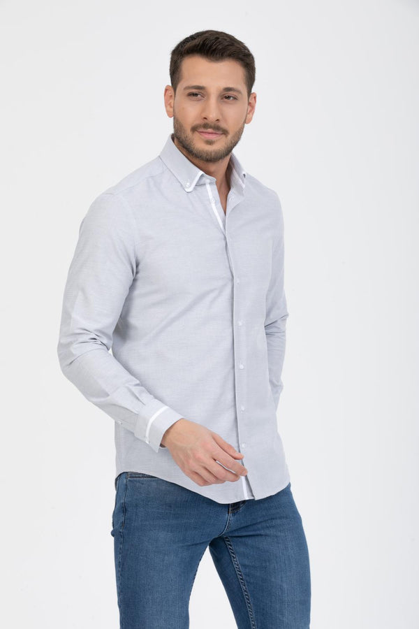 Chemise Homme Billy Sport Armaturato Gris Blanc