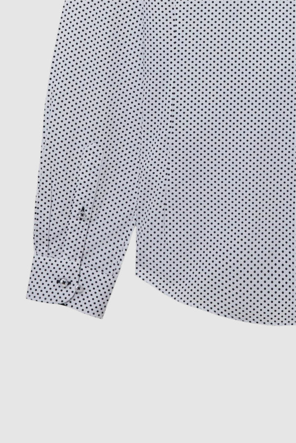 Camicia Uomo Firenze Sport Popelin Bianco Nero