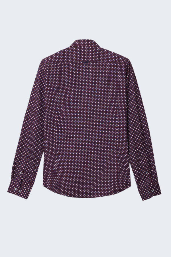 Camicia Uomo Firenze Sport Popelin Rosso Bianco