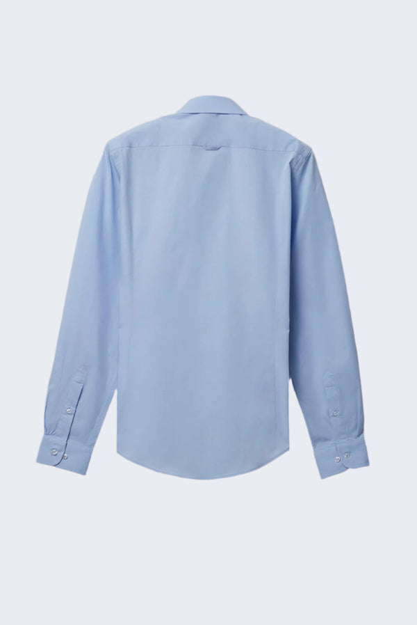 Camicia Uomo Firenze Sport Popelin Stretch Celeste