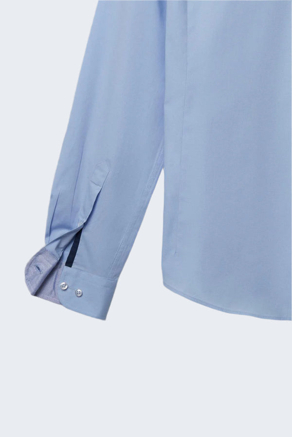 Camicia Uomo Firenze Sport Popelin Stretch Celeste