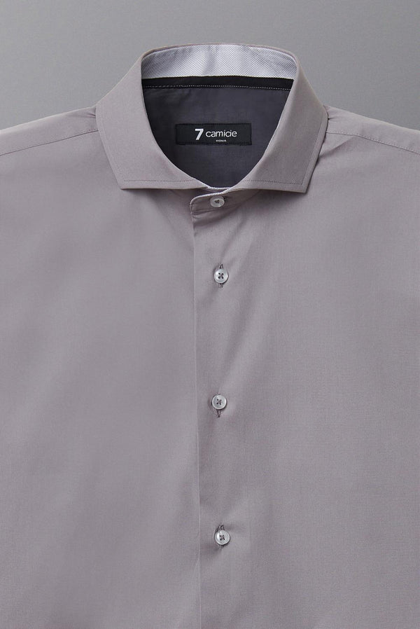 Chemise Homme Firenze Sport Popelin Stretch Gris clair