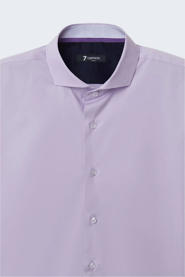 Camicia Uomo Firenze Sport Popelin Stretch Lilla