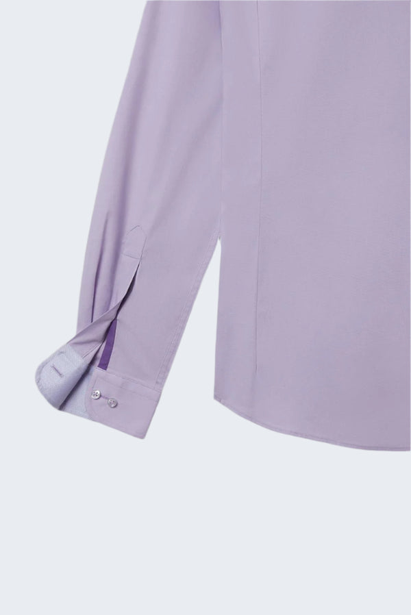 Camicia Uomo Firenze Sport Popelin Stretch Lilla