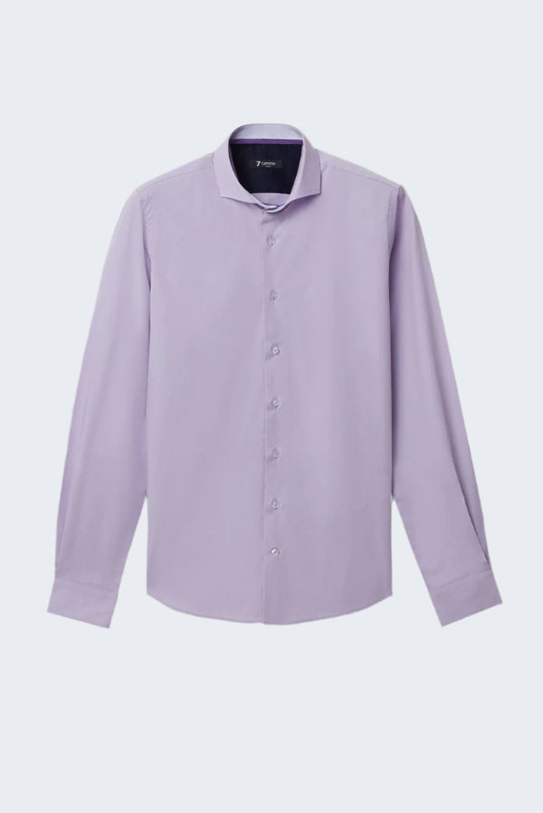 Camicia Uomo Firenze Sport Popelin Stretch Lilla