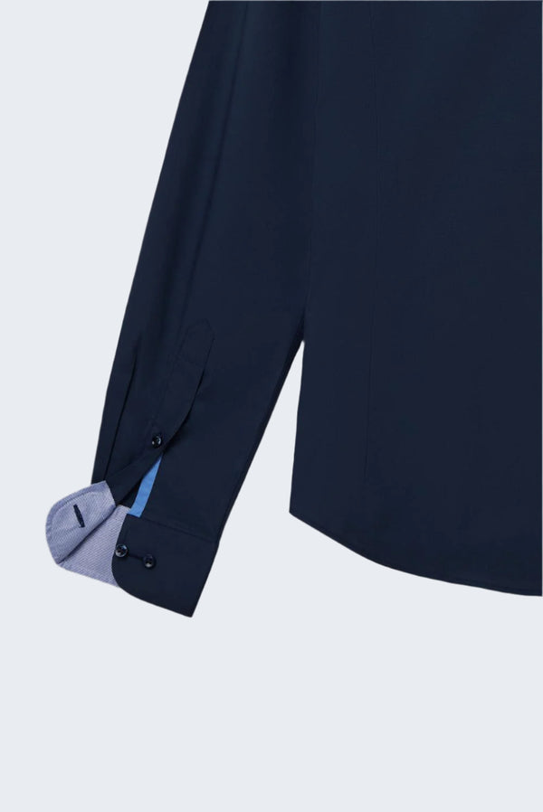 Camicia Uomo Firenze Sport Popelin Stretch Blu