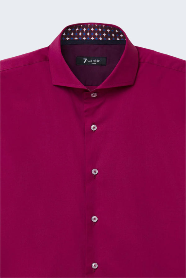 Firenze Sport Poplin Stretch Man Shirt Purple