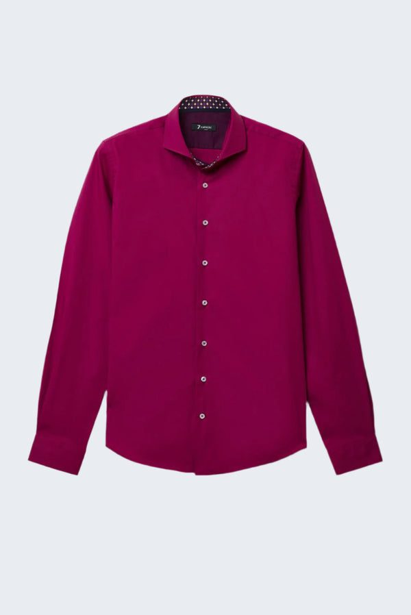 Firenze Sport Poplin Stretch Man Shirt Purple