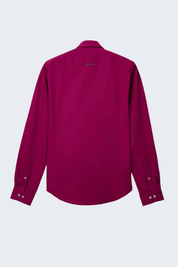 Firenze Sport Poplin Stretch Man Shirt Purple