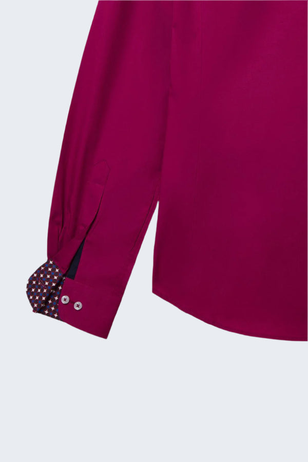 Firenze Sport Poplin Stretch Man Shirt Purple