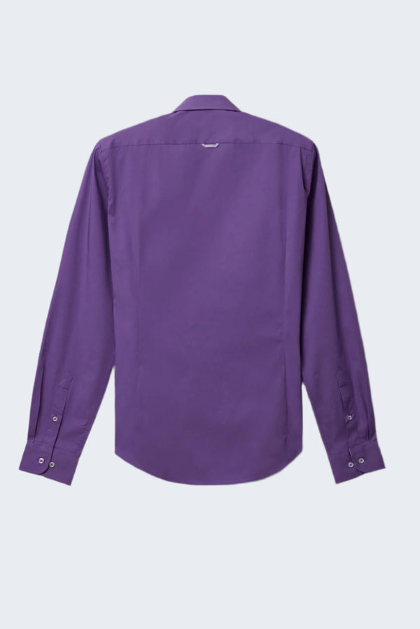 Camicia Uomo Firenze Sport Popelin Stretch Viola