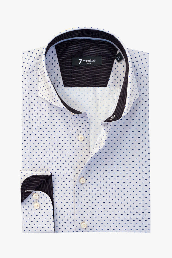 Camicia Uomo Firenze Sport Popelin Grigio Nero