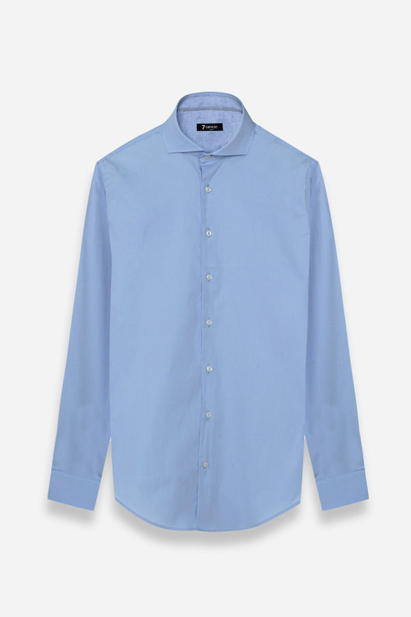 Firenze Sport Poplin Stretch Man Shirt Light Blue