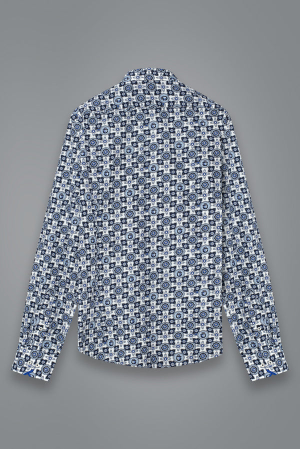 Camicia Uomo Vittorio Sport Popelin Bianco Celeste