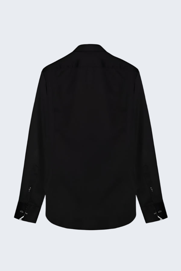 Camicia Uomo Vittorio Sport Satin Nero