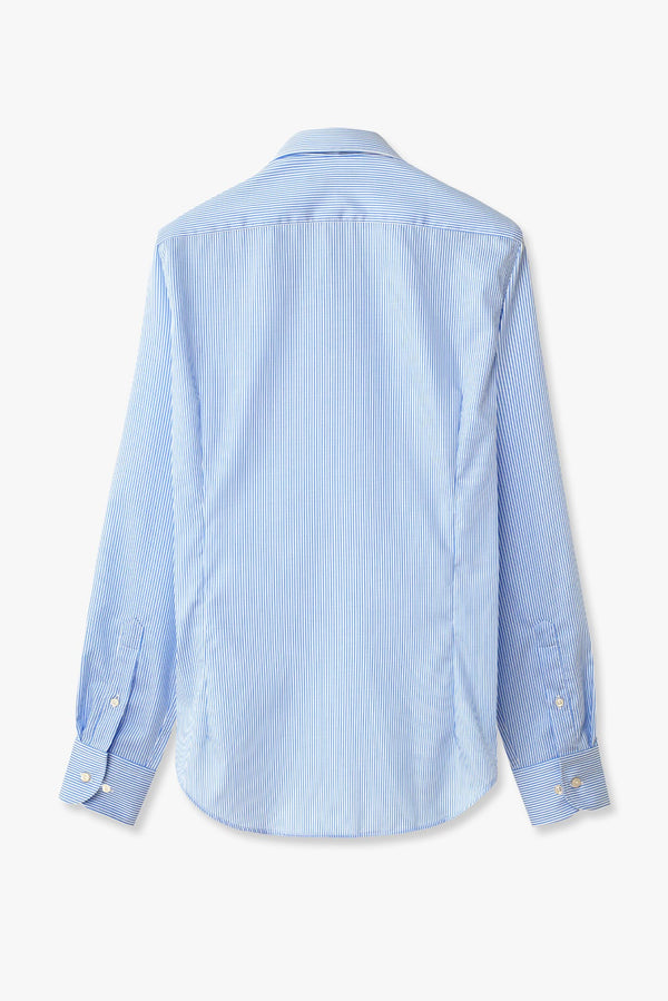 Camicia Uomo Marcello Essential Twill Bianco Celeste No Stiro