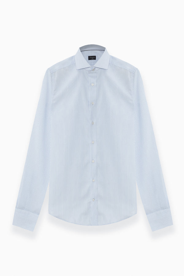 Chemise Homme Marcello Essential Twill Blanc Bleu clair Sans repassage
