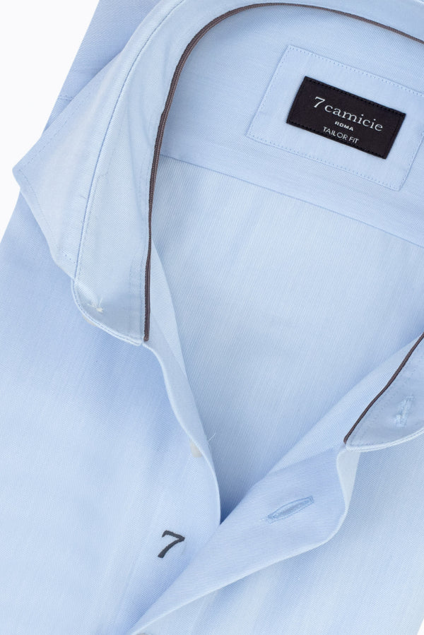 Marcello Essentials Twill Man Shirt Light Blue Non Iron