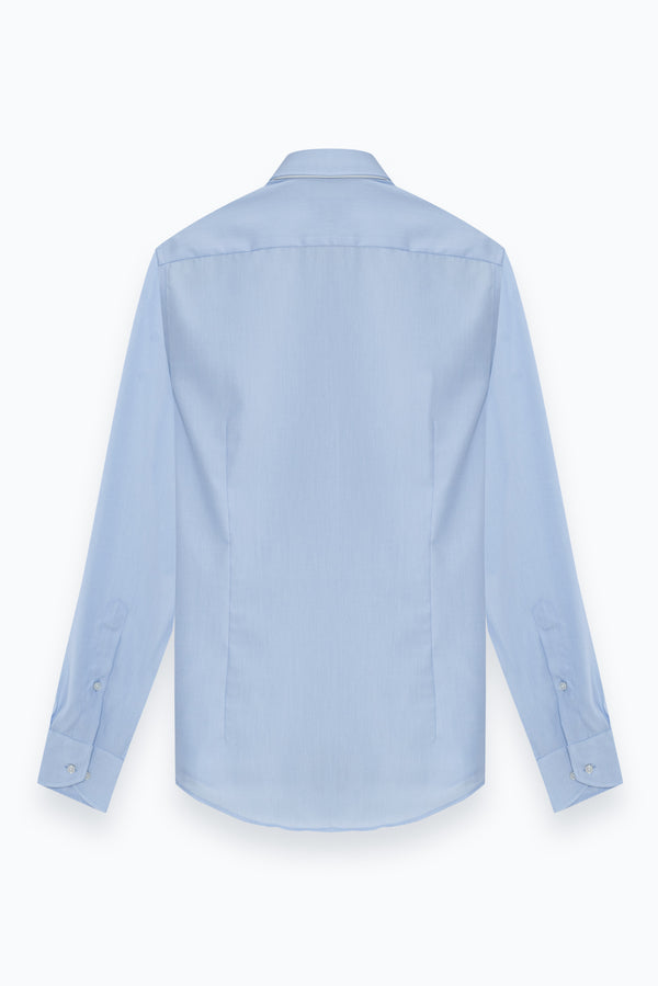 Camicia Uomo Marcello Essential Twill Celeste No Stiro
