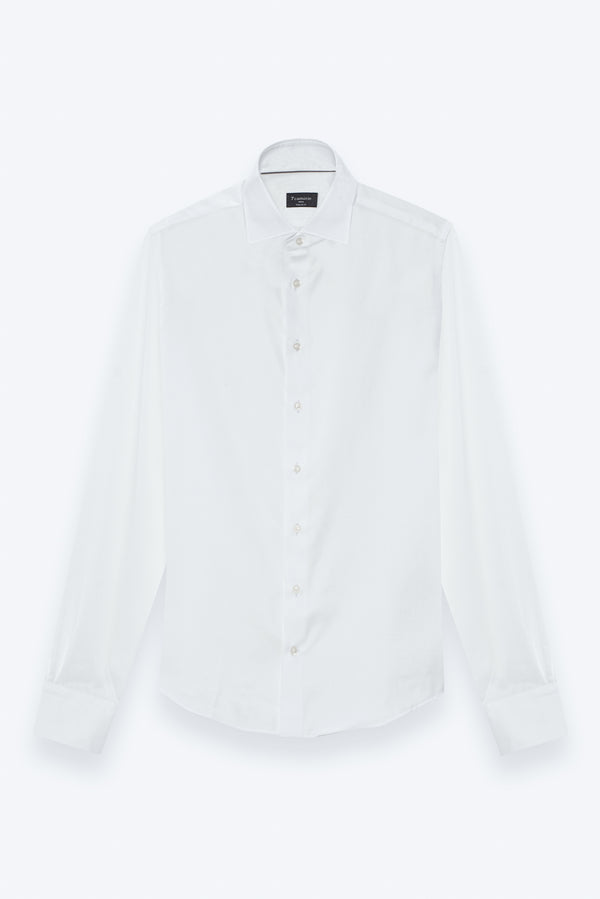 Camicia Uomo Flavio Popelin Bianco No Stiro