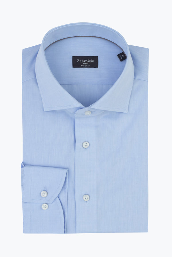 Chemise Homme Flavio Popelin Bleu clair Sans repassage