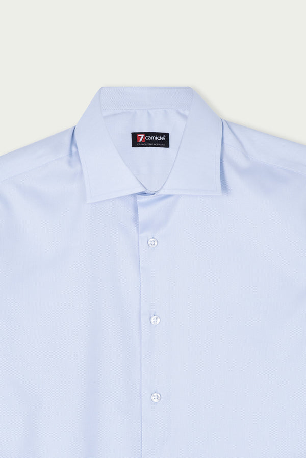 Firenze Essentials Cotton Man Shirt Light Blue