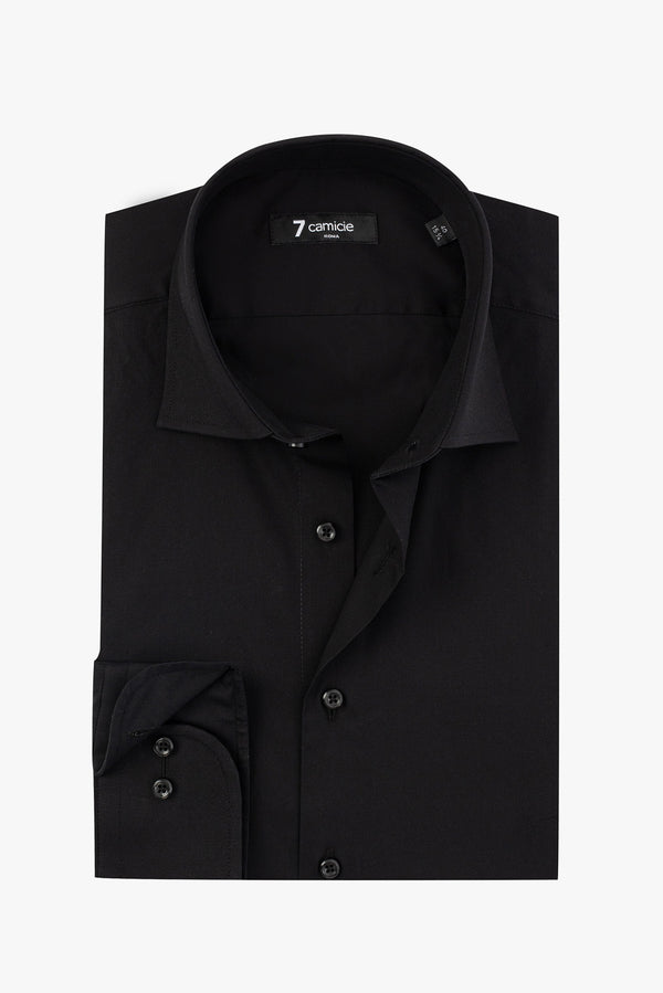 Camicia Uomo Firenze Popelin Nero