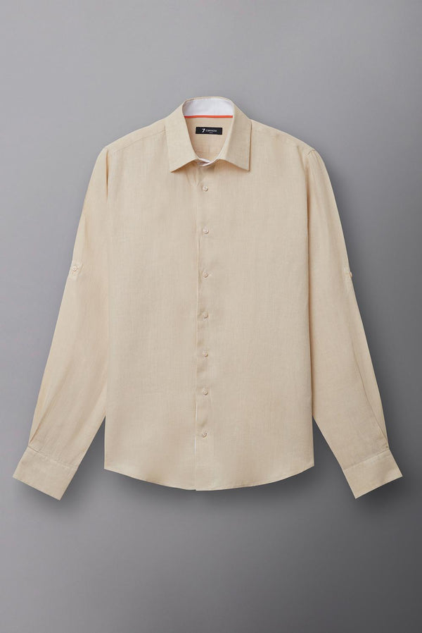 Adriano Sport Linen Man Shirt Beige