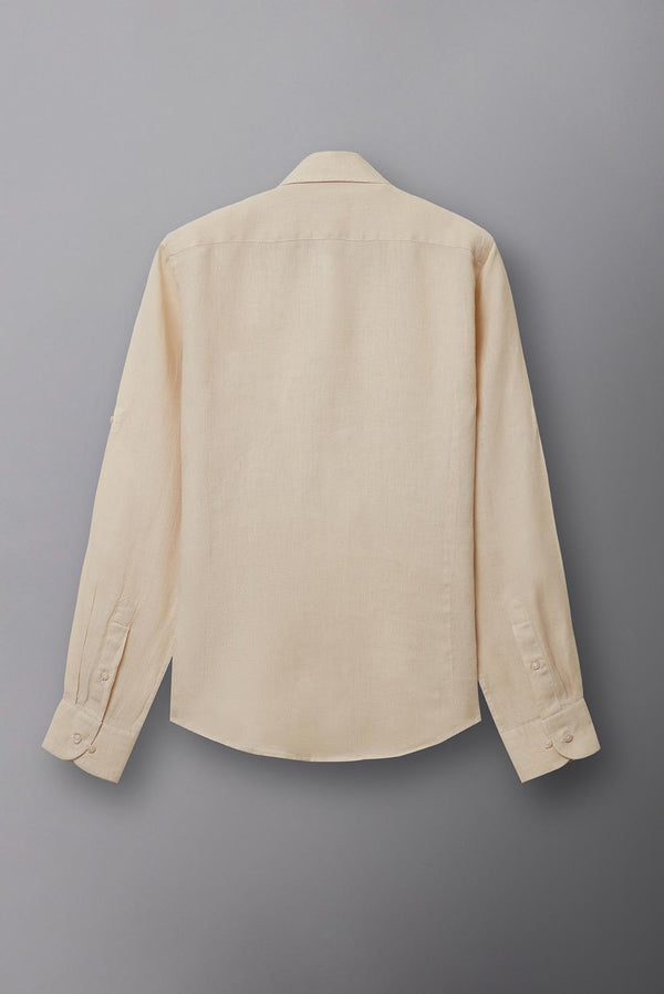 Camicia Uomo Adriano Sport Lino Beige