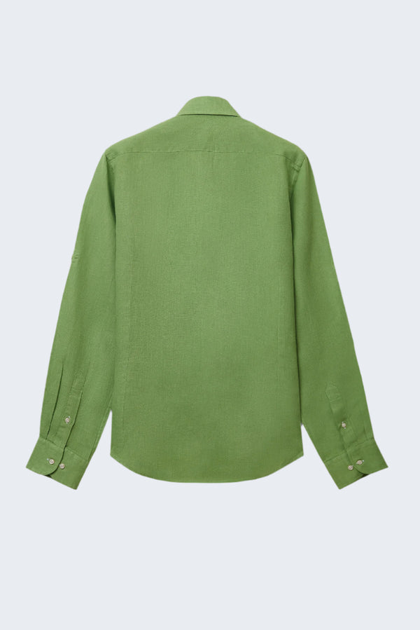 Camicia Uomo Adriano Sport Lino Verde