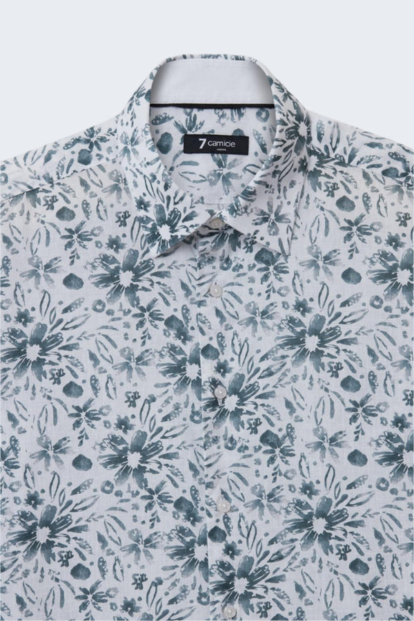 Adriano Sport Linen Man Shirt White Black