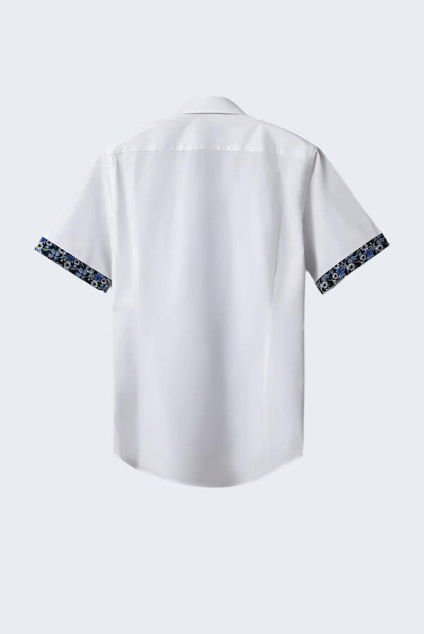 Camicia Uomo Manica Corta Giotto Iconic Popelin Stretch Bianco