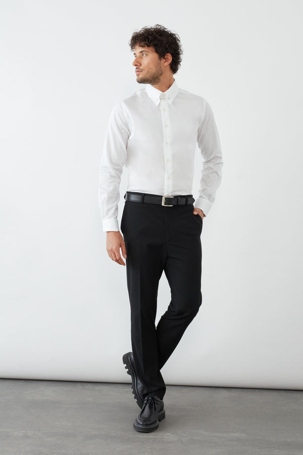 Chemise Homme Romeo Satin Blanc