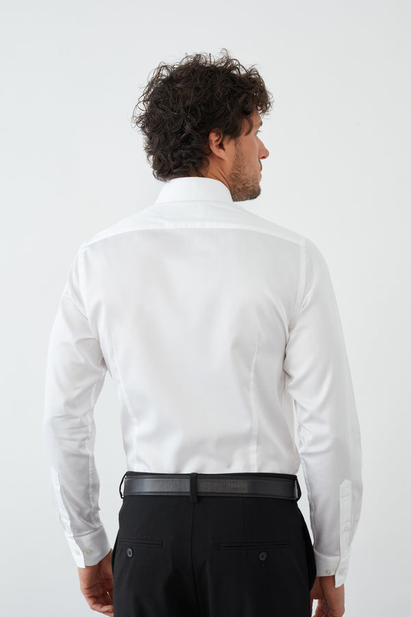 Chemise Homme Romeo Satin Blanc