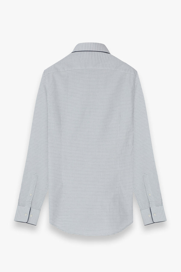 Chemise Homme Jacquard Blanc Noir