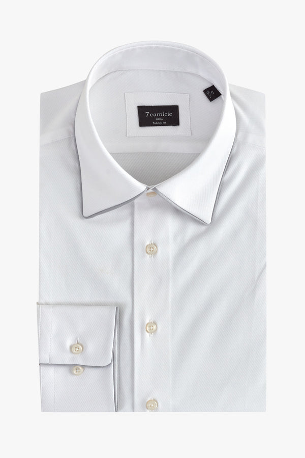 Camisa Hombre Jacquard Blanco