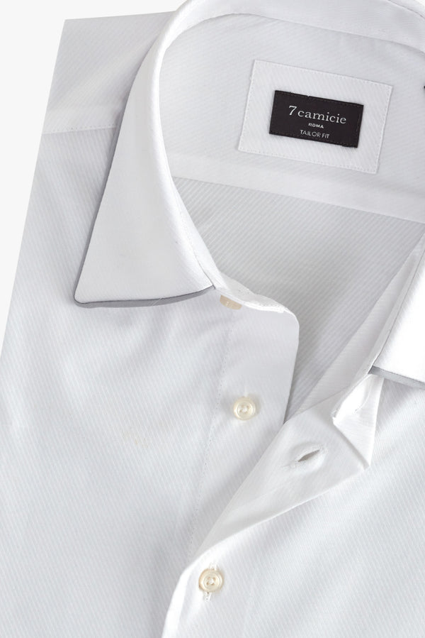 Chemise Homme Jacquard Blanc