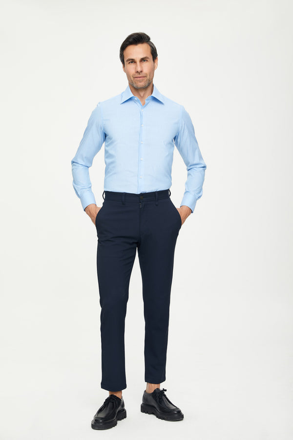 Romeo Essentials Cotton Man Shirt Light Blue