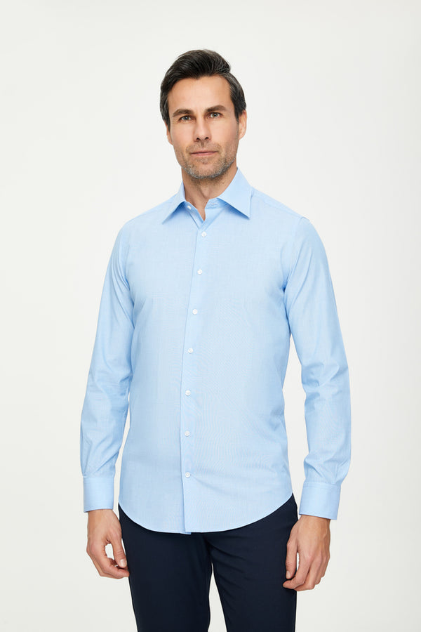 Romeo Essentials Cotton Man Shirt Light Blue