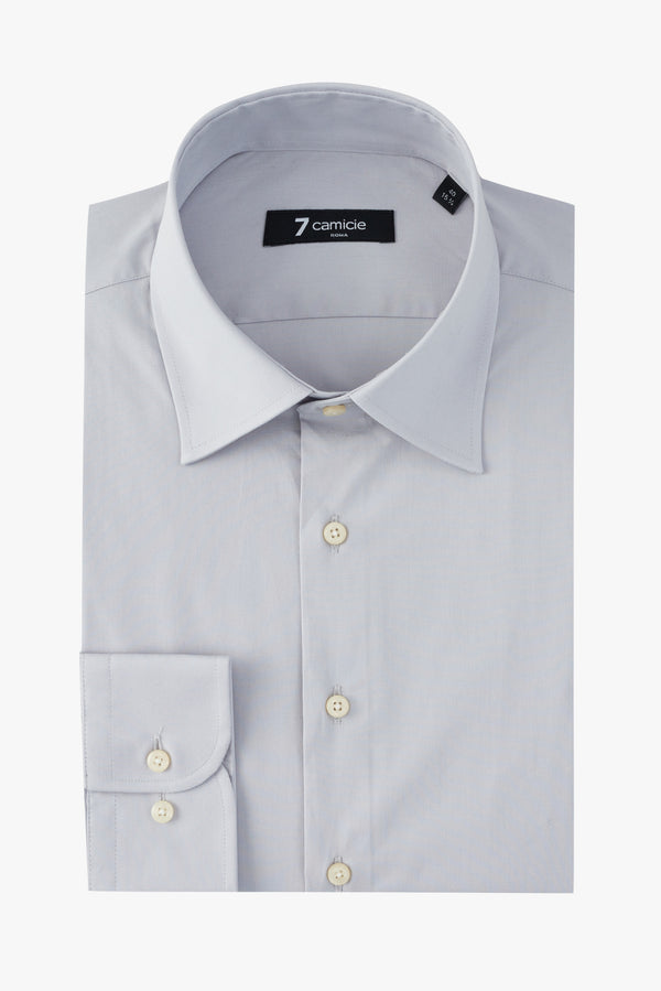 Romeo Essentials Poplin Stretch Man Shirt Grey