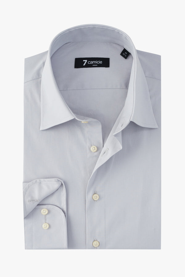 Romeo Essentials Poplin Stretch Man Shirt Grey