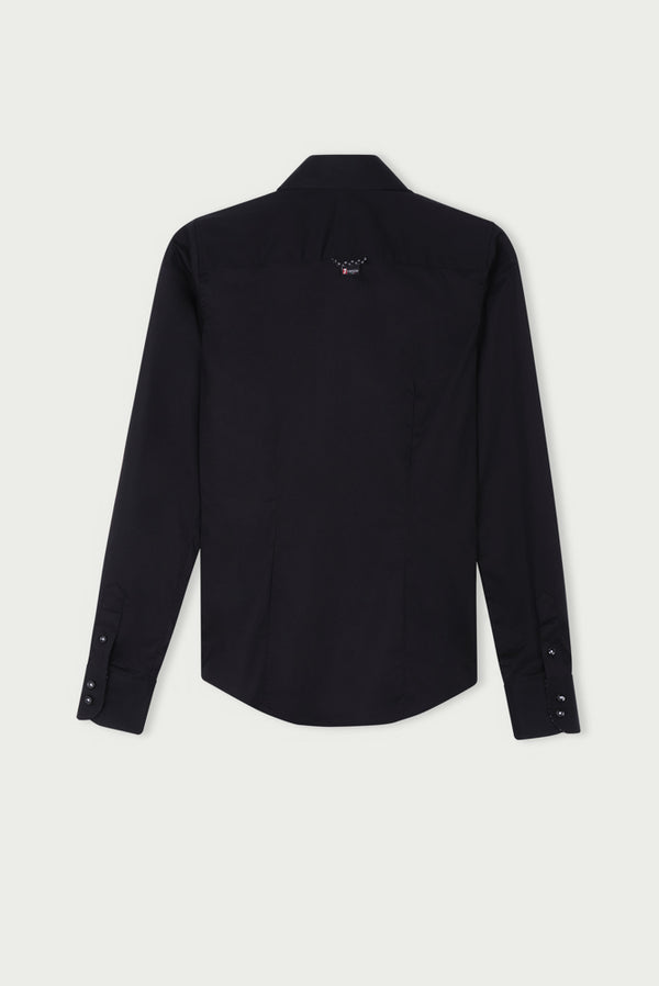 Camisa Mujer Silvia Iconic Popelin Stretch Negro
